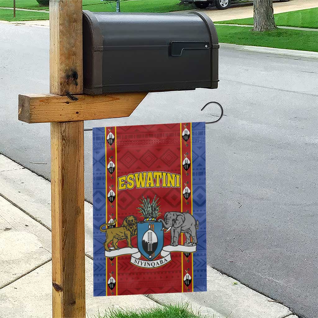 Eswatini African Pattern Garden Flag Swaziland Shield Siyinqaba - Wonder Print Shop