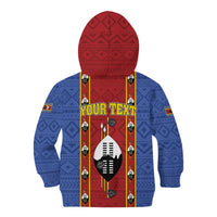 Eswatini African Pattern Kid Hoodie Swaziland Shield Siyinqaba - Wonder Print Shop