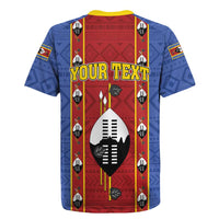 Eswatini African Pattern Rugby Jersey Swaziland Shield Siyinqaba - Wonder Print Shop