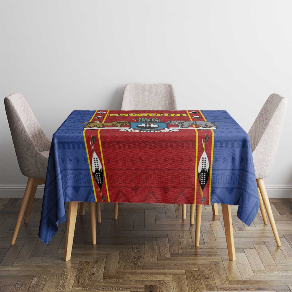 Eswatini African Pattern Tablecloth Swaziland Shield Siyinqaba - Wonder Print Shop