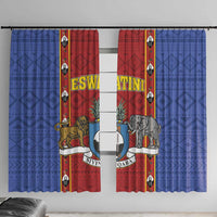 Eswatini African Pattern Window Curtain Swaziland Shield Siyinqaba - Wonder Print Shop
