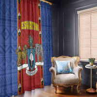Eswatini African Pattern Window Curtain Swaziland Shield Siyinqaba - Wonder Print Shop