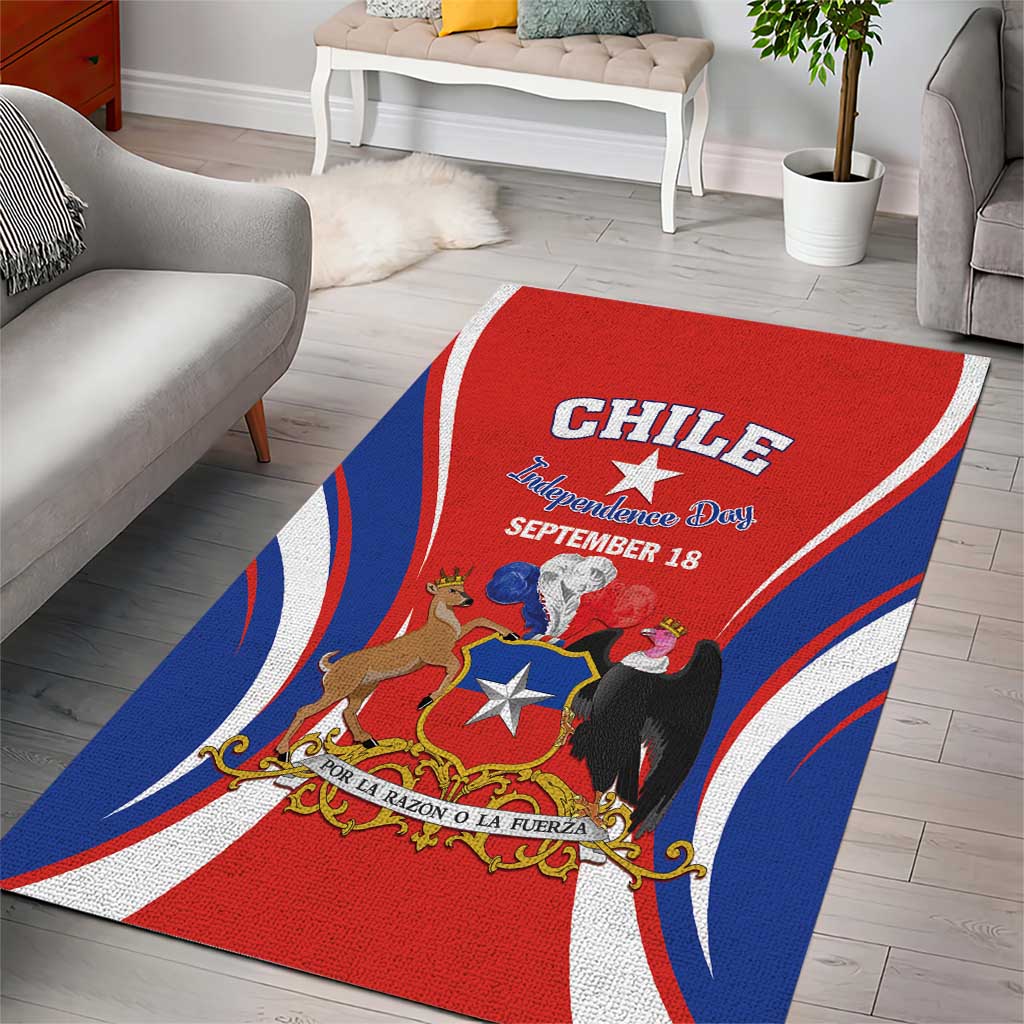 Chile Independence Day Area Rug September 18 Por la razon o la fuerza - Wonder Print Shop