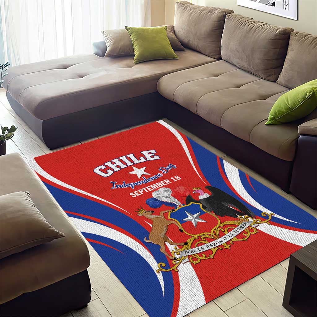 Chile Independence Day Area Rug September 18 Por la razon o la fuerza - Wonder Print Shop