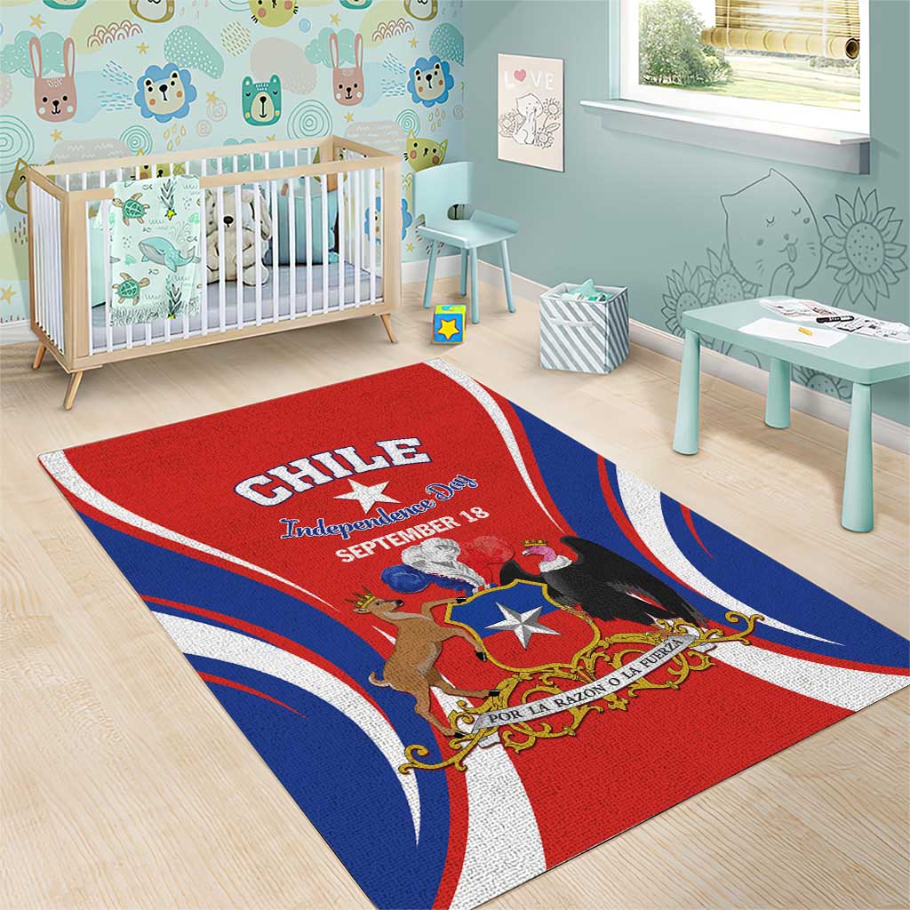 Chile Independence Day Area Rug September 18 Por la razon o la fuerza - Wonder Print Shop