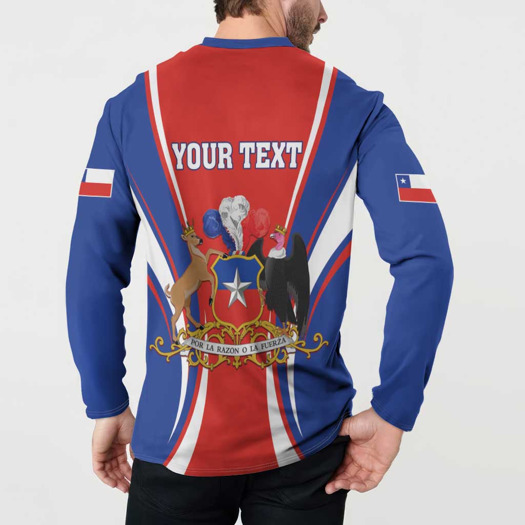 Chile Independence Day Button Sweatshirt September 18 Por la razon o la fuerza - Wonder Print Shop