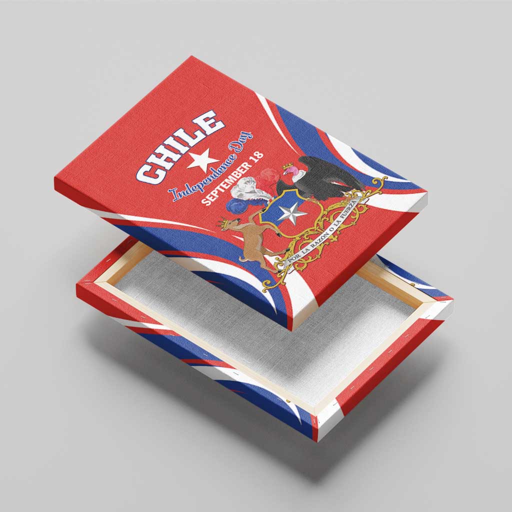 Chile Independence Day Canvas Wall Art September 18 Por la razon o la fuerza - Wonder Print Shop