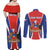 Chile Independence Day Couples Matching Off Shoulder Maxi Dress and Long Sleeve Button Shirt September 18 Por la razon o la fuerza - Wonder Print Shop