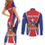 Chile Independence Day Couples Matching Short Sleeve Bodycon Dress and Long Sleeve Button Shirt September 18 Por la razon o la fuerza - Wonder Print Shop