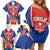 Chile Independence Day Family Matching Off Shoulder Short Dress and Hawaiian Shirt September 18 Por la razon o la fuerza - Wonder Print Shop