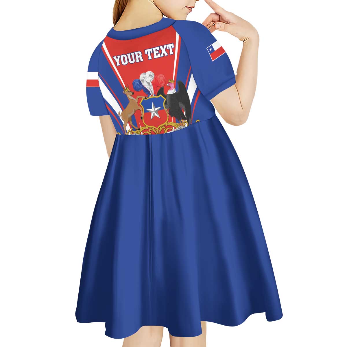 Chile Independence Day Kid Short Sleeve Dress September 18 Por la razon o la fuerza - Wonder Print Shop