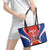 Chile Independence Day Leather Tote Bag September 18 Por la razon o la fuerza - Wonder Print Shop