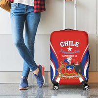 Chile Independence Day Luggage Cover September 18 Por la razon o la fuerza - Wonder Print Shop
