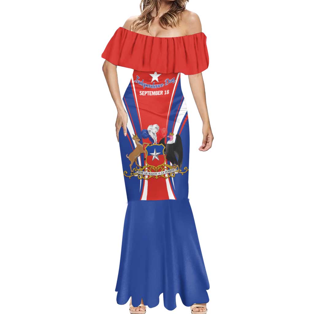 Chile Independence Day Mermaid Dress September 18 Por la razon o la fuerza - Wonder Print Shop