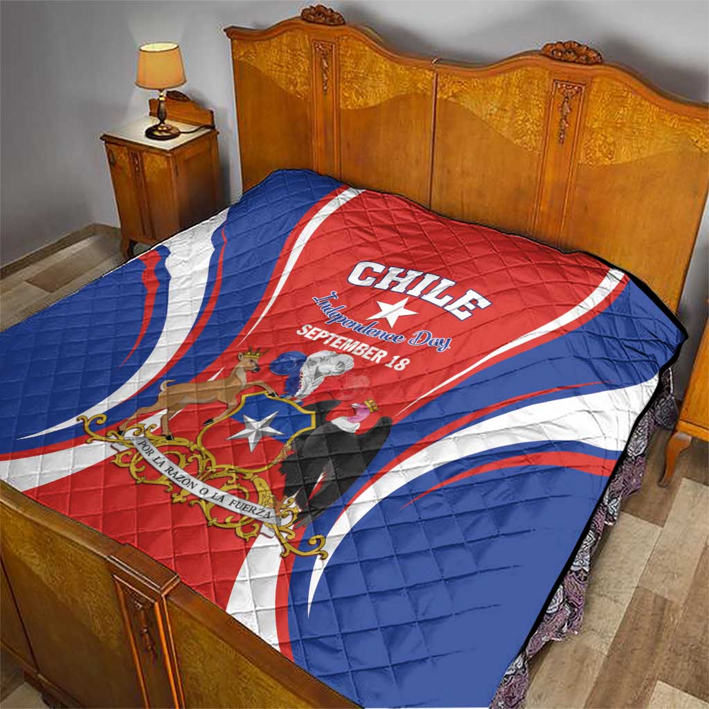 Chile Independence Day Quilt September 18 Por la razon o la fuerza - Wonder Print Shop