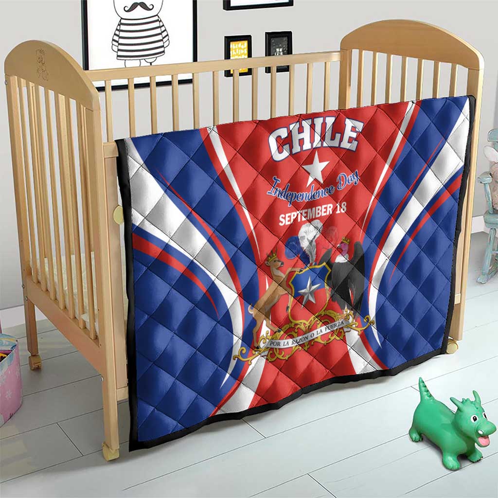 Chile Independence Day Quilt September 18 Por la razon o la fuerza - Wonder Print Shop