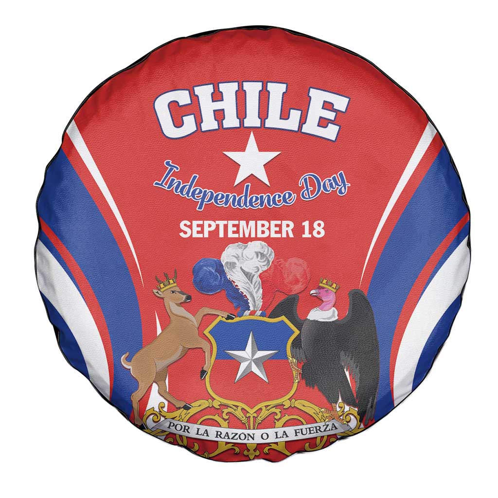Chile Independence Day Spare Tire Cover September 18 Por la razon o la fuerza - Wonder Print Shop