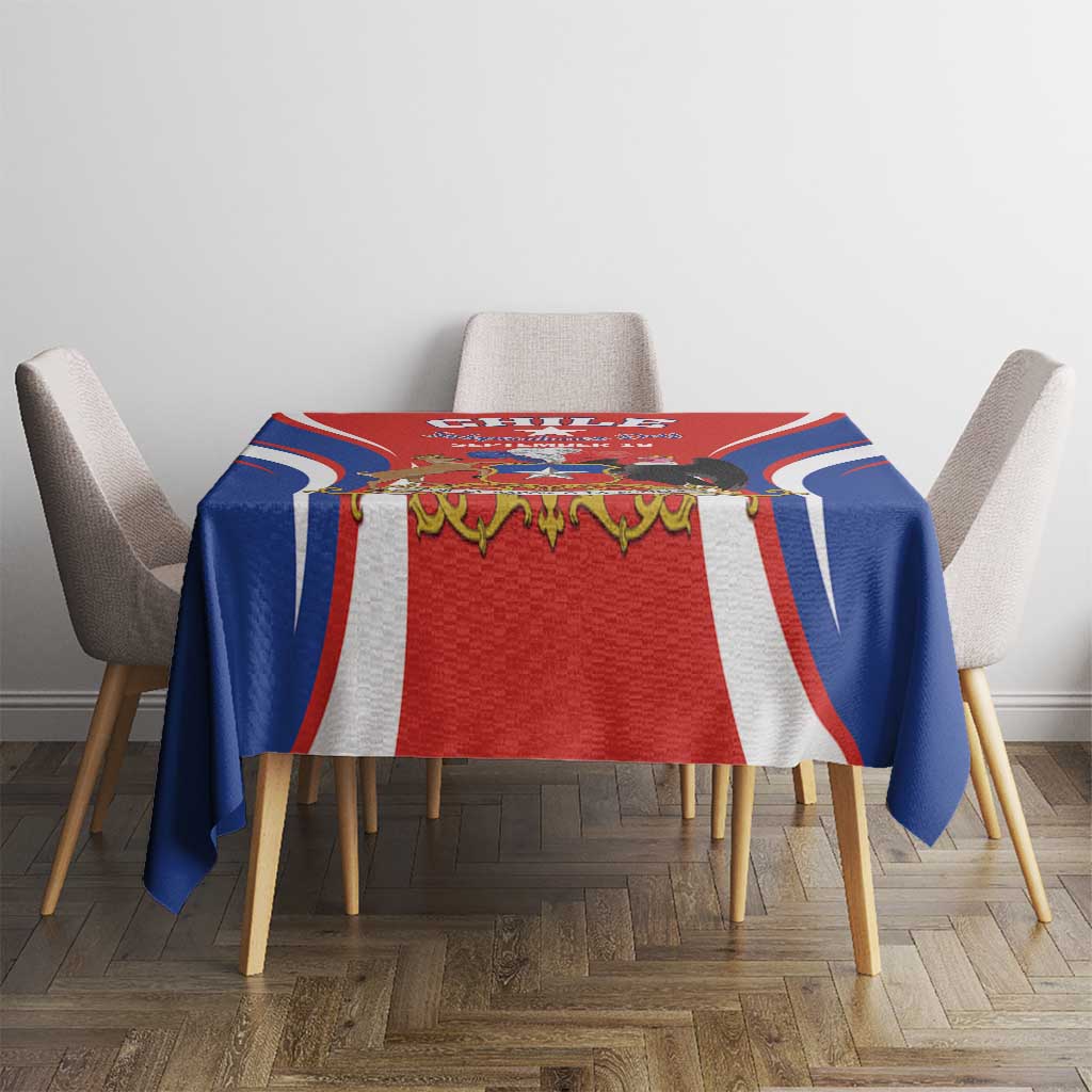 Chile Independence Day Tablecloth September 18 Por la razon o la fuerza - Wonder Print Shop