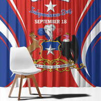 Chile Independence Day Window Curtain September 18 Por la razon o la fuerza - Wonder Print Shop