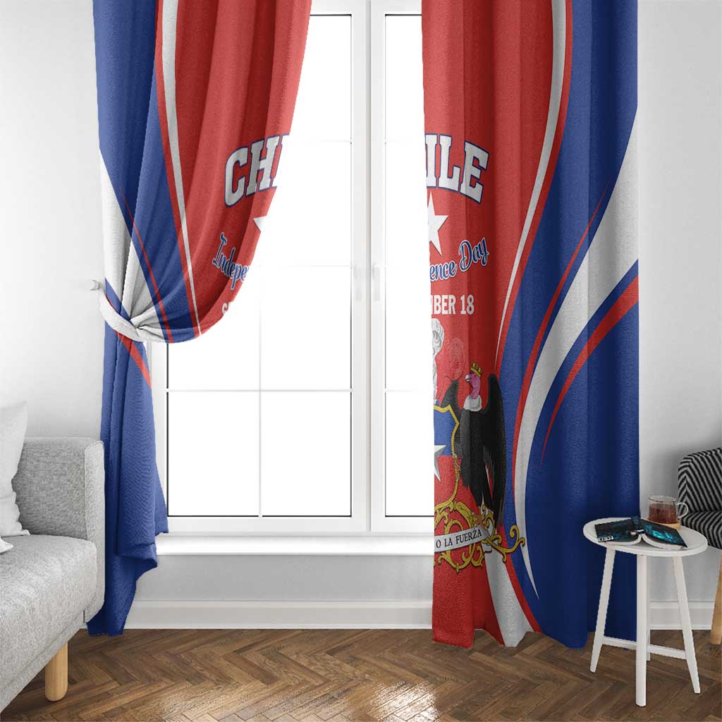 Chile Independence Day Window Curtain September 18 Por la razon o la fuerza - Wonder Print Shop