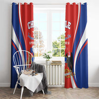 Chile Independence Day Window Curtain September 18 Por la razon o la fuerza - Wonder Print Shop