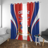 Chile Independence Day Window Curtain September 18 Por la razon o la fuerza - Wonder Print Shop