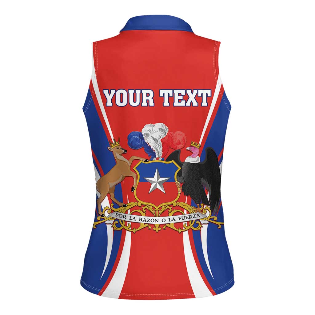 Chile Independence Day Women Sleeveless Polo Shirt September 18 Por la razon o la fuerza - Wonder Print Shop