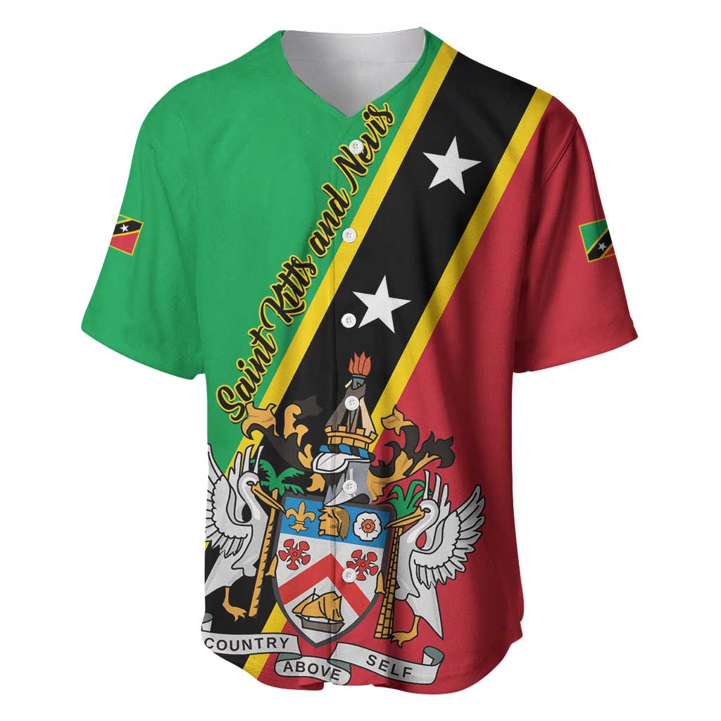 Saint Kitts and Nevis Baseball Jersey Country Above Self - Wonder Print Shop