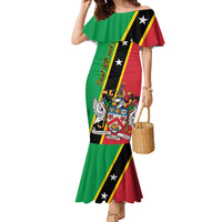 Saint Kitts and Nevis Family Matching Mermaid Dress and Hawaiian Shirt Country Above Self - Wonder Print Shop