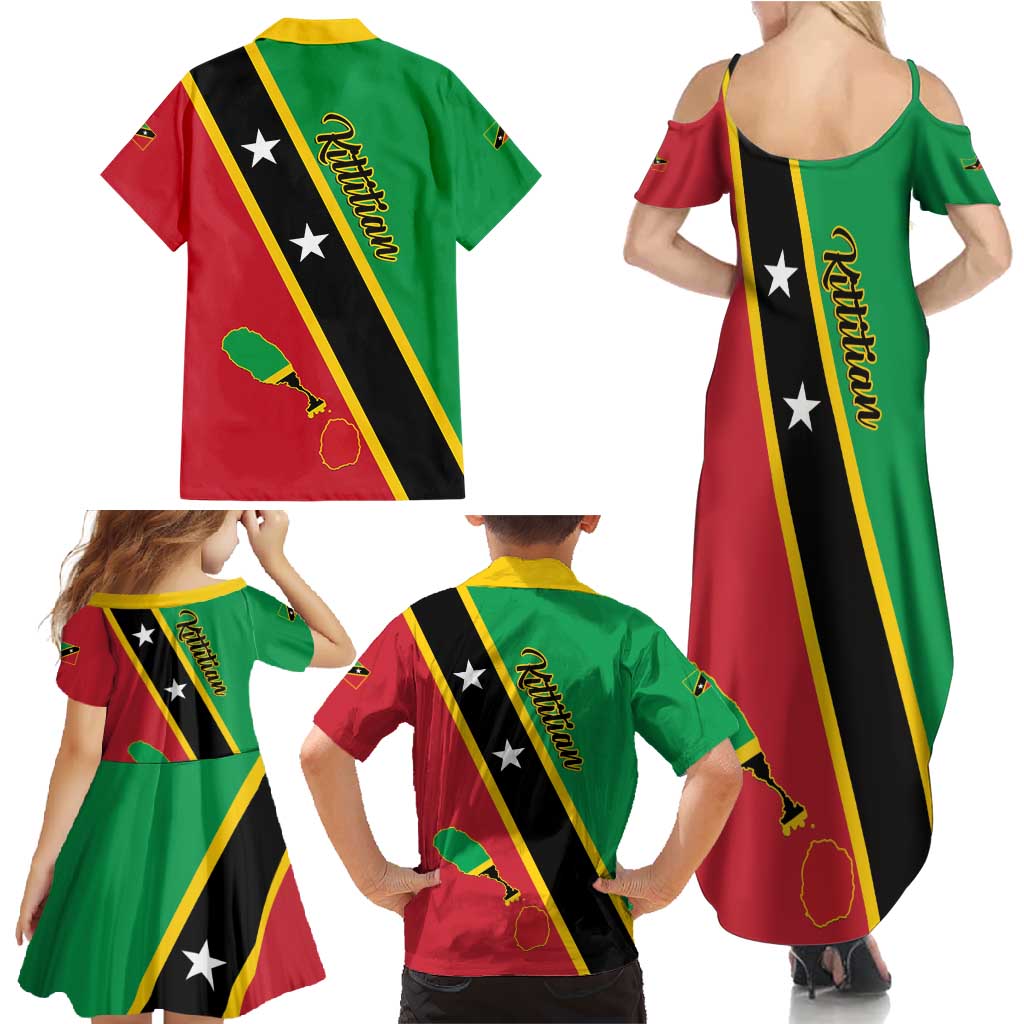 Saint Kitts and Nevis Family Matching Summer Maxi Dress and Hawaiian Shirt Country Above Self - Wonder Print Shop