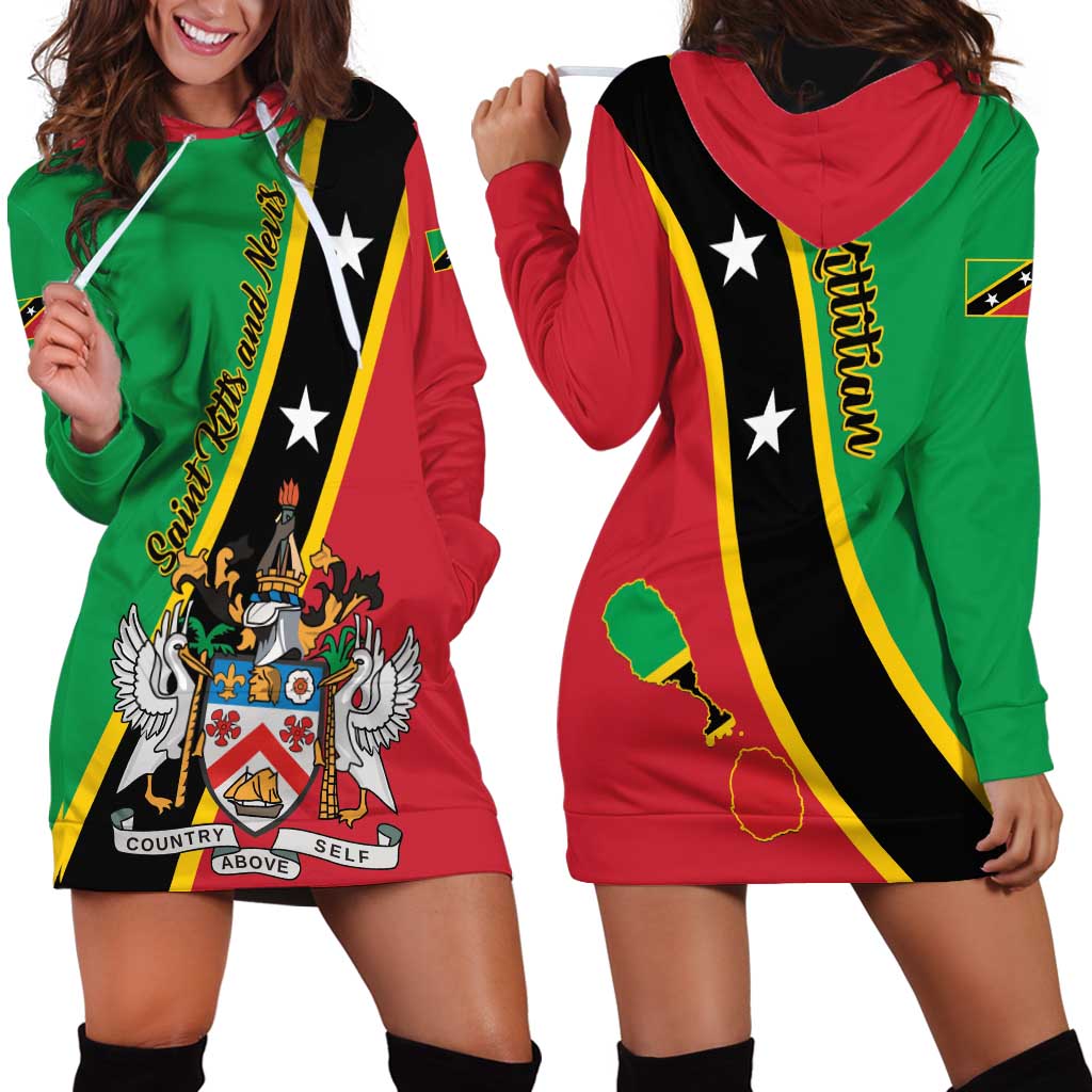 Saint Kitts and Nevis Hoodie Dress Country Above Self - Wonder Print Shop