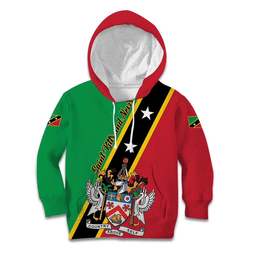 Saint Kitts and Nevis Kid Hoodie Country Above Self - Wonder Print Shop