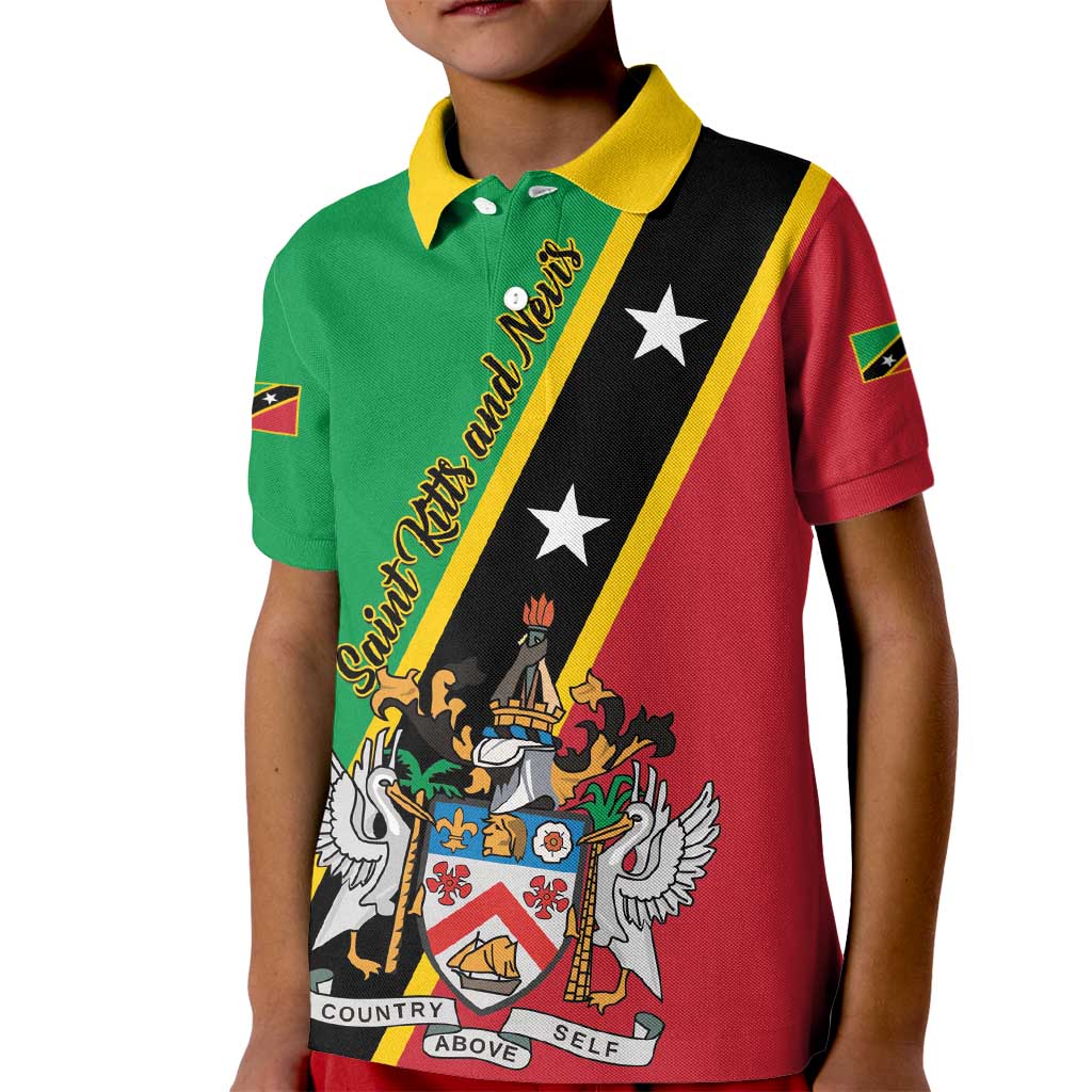 Saint Kitts and Nevis Kid Polo Shirt Country Above Self - Wonder Print Shop