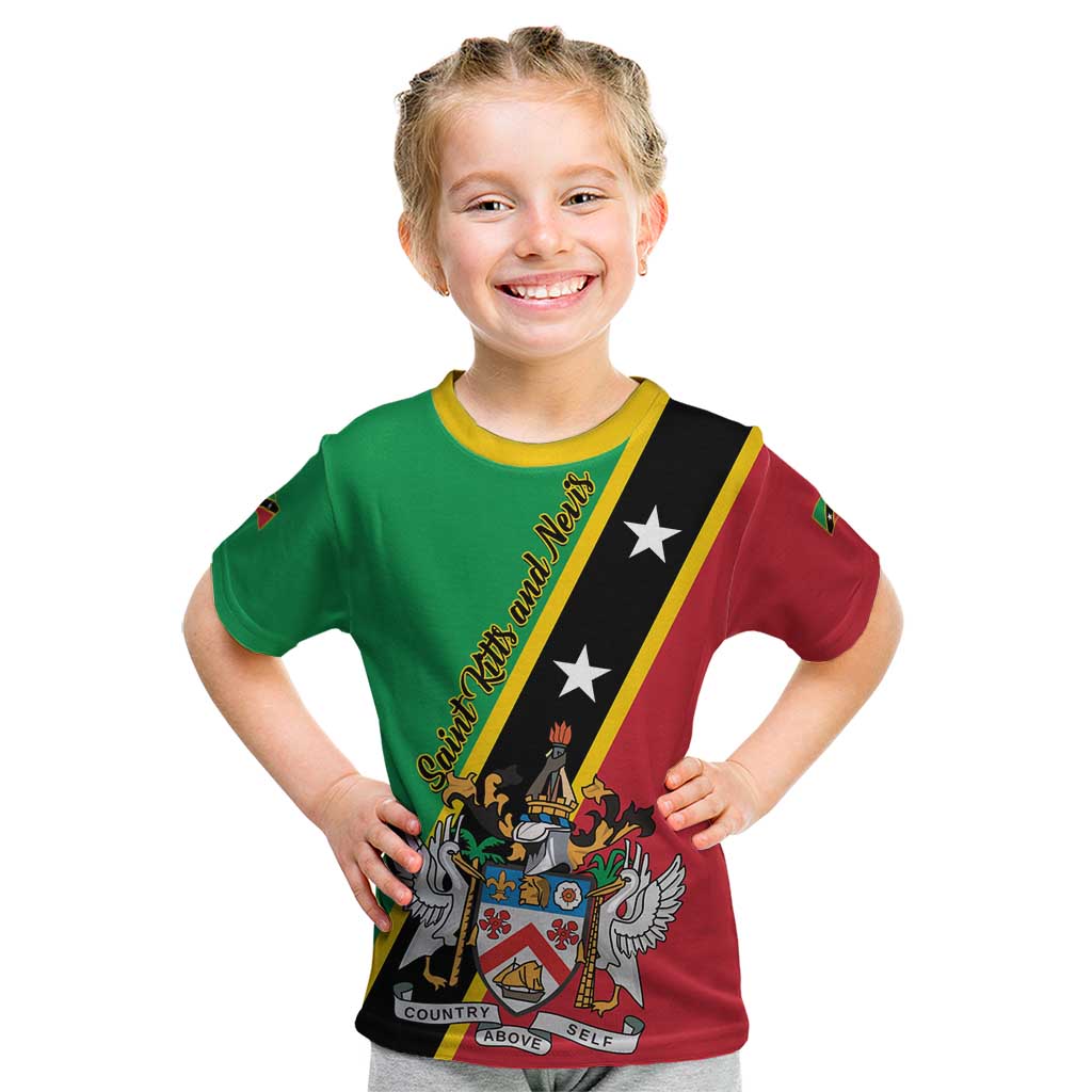 Saint Kitts and Nevis Kid T Shirt Country Above Self - Wonder Print Shop