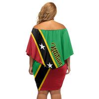Saint Kitts and Nevis Off Shoulder Short Dress Country Above Self - Wonder Print Shop
