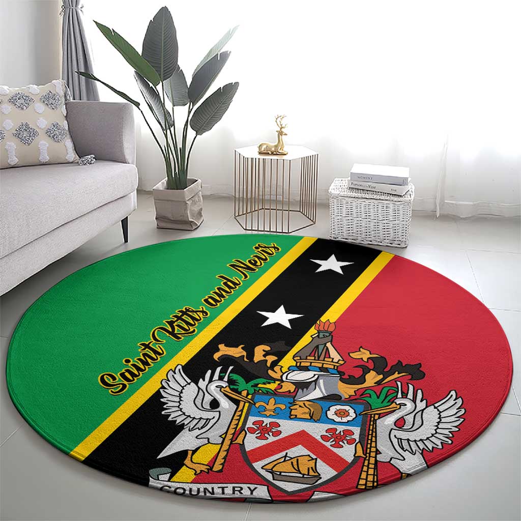Saint Kitts and Nevis Round Carpet Country Above Self