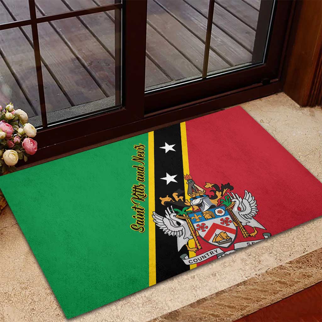 Saint Kitts and Nevis Rubber Doormat Country Above Self - Wonder Print Shop