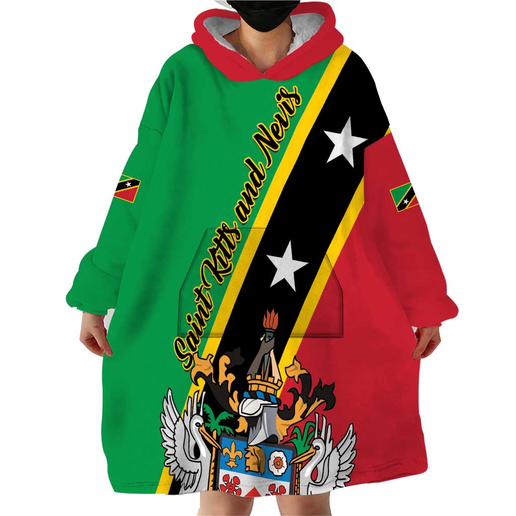 Saint Kitts and Nevis Wearable Blanket Hoodie Country Above Self - Wonder Print Shop