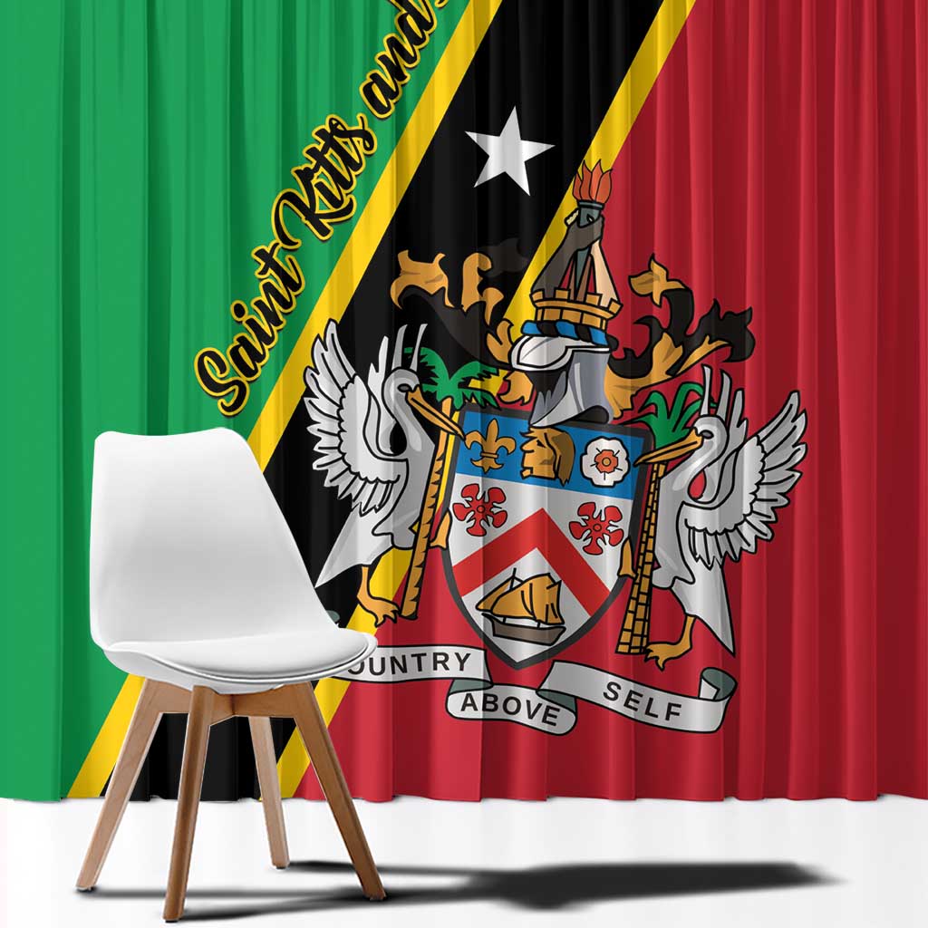 Saint Kitts and Nevis Window Curtain Country Above Self - Wonder Print Shop
