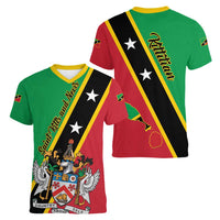 Saint Kitts and Nevis Women V-Neck T-Shirt Country Above Self - Wonder Print Shop