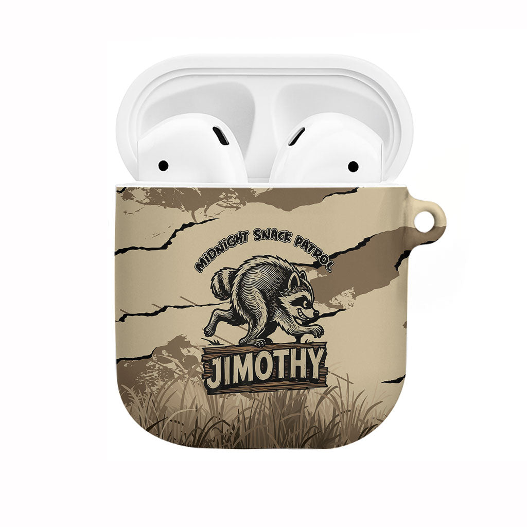 Jimothy the Raccoon AirPods Case Midnight Snack Patrol