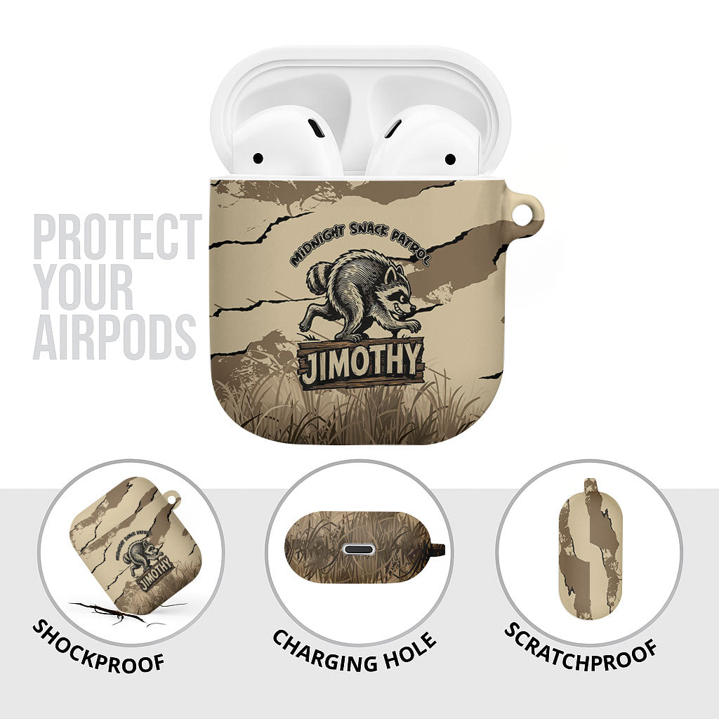 Jimothy the Raccoon AirPods Case Midnight Snack Patrol