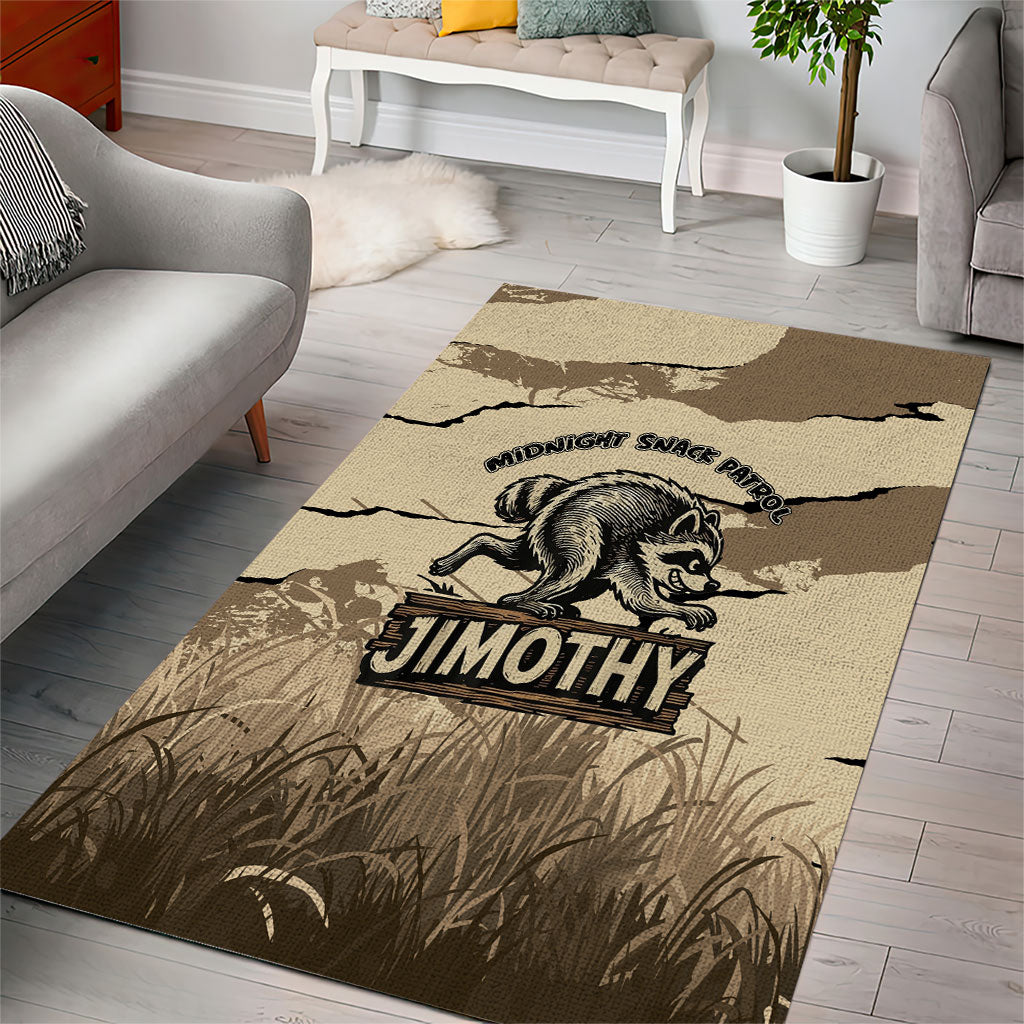 Jimothy the Raccoon Area Rug Midnight Snack Patrol