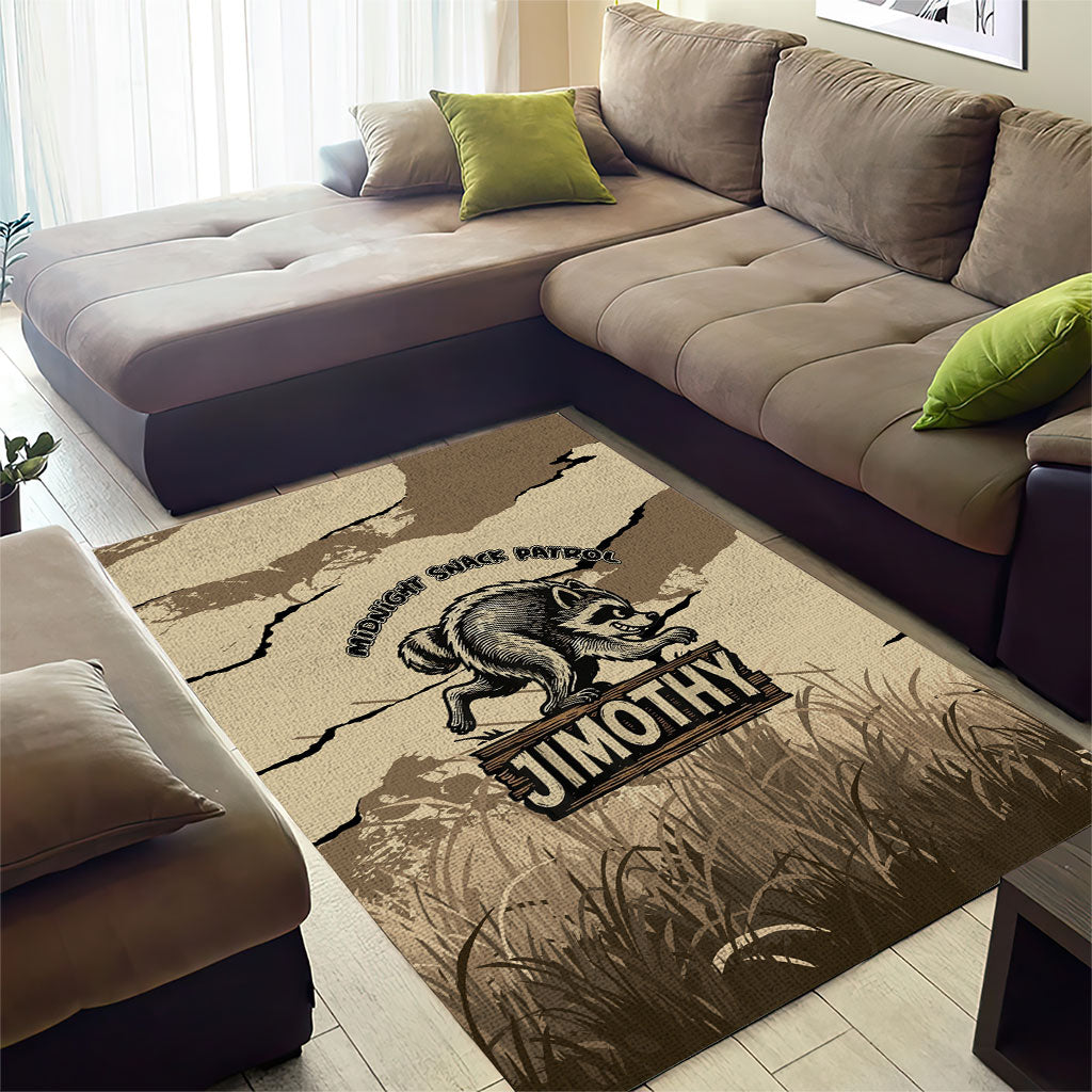 Jimothy the Raccoon Area Rug Midnight Snack Patrol
