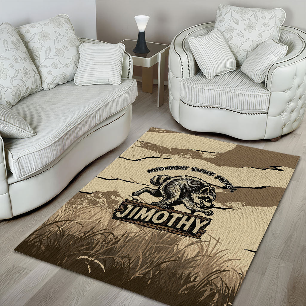 Jimothy the Raccoon Area Rug Midnight Snack Patrol