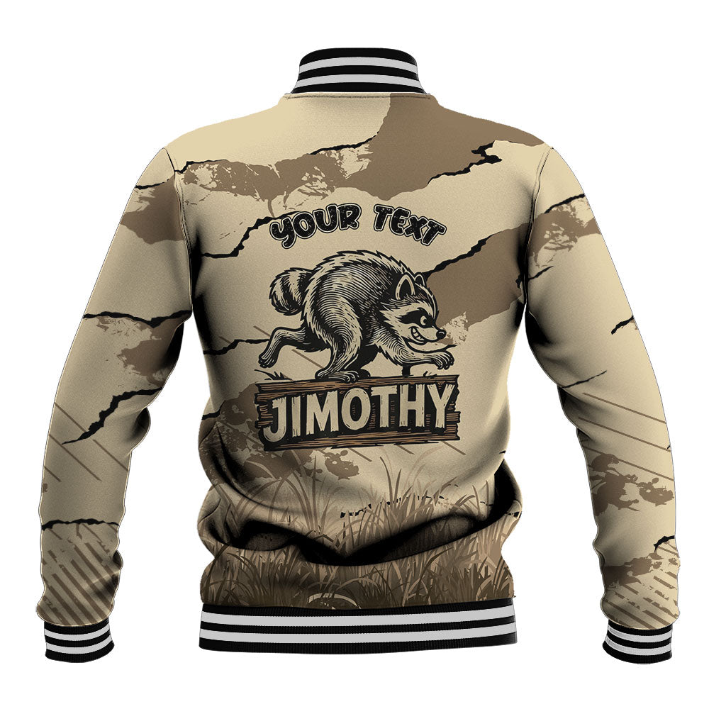 Personalized Jimothy the Raccoon Baseball Jacket Midnight Snack Patrol