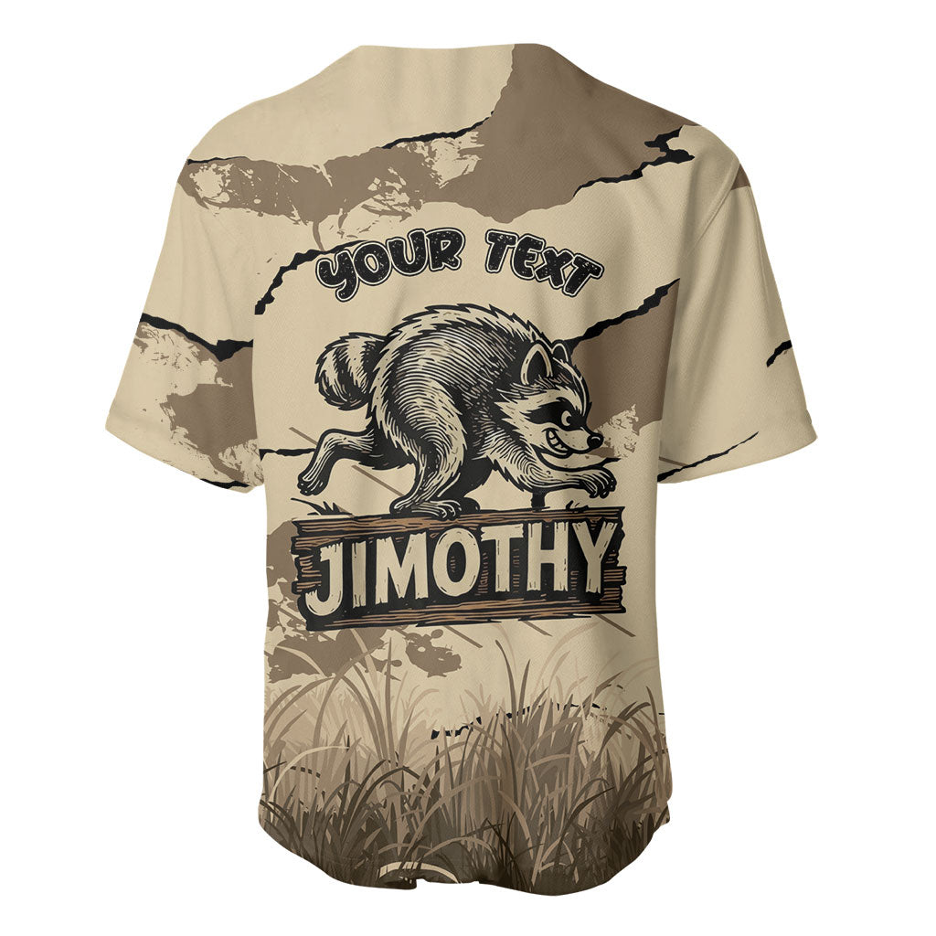 Personalized Jimothy the Raccoon Baseball Jersey Midnight Snack Patrol