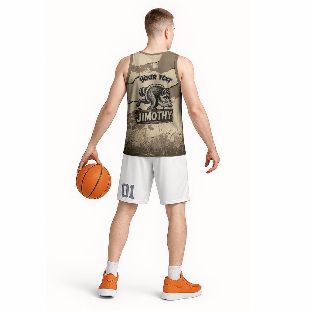 Personalized Jimothy the Raccoon Basketball Jersey Midnight Snack Patrol