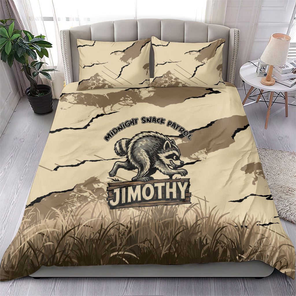 Jimothy the Raccoon Bedding Set Midnight Snack Patrol