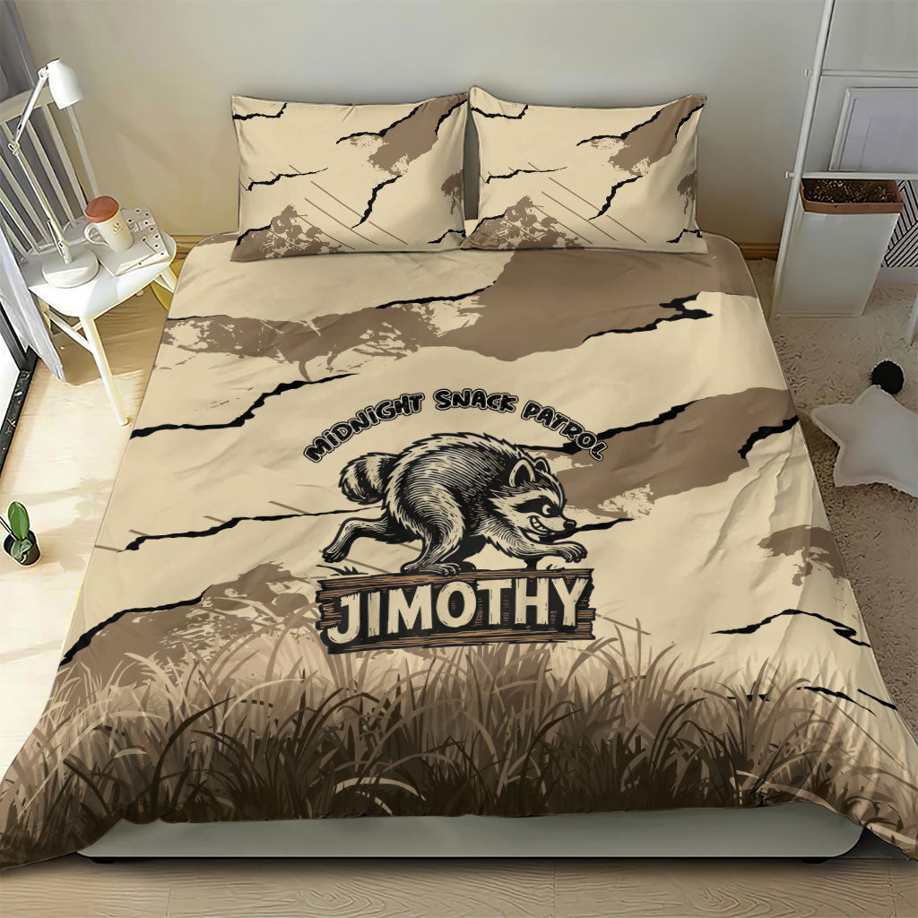 Jimothy the Raccoon Bedding Set Midnight Snack Patrol